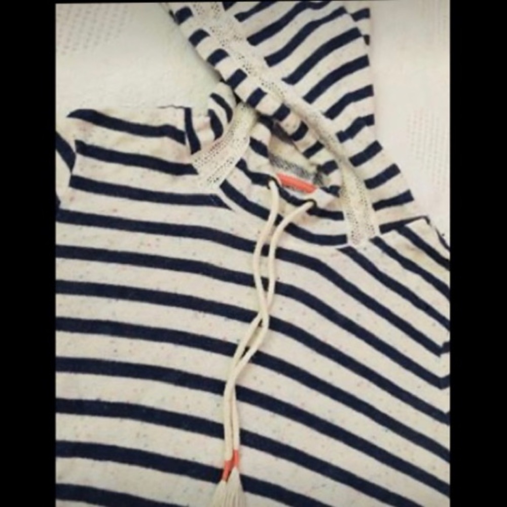 Textured Striped Hoodie